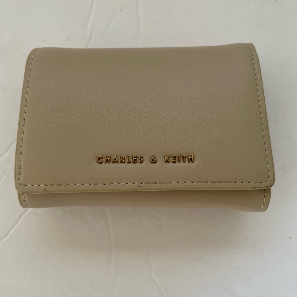 Charles & Keith Tan 3 Fold Wallet